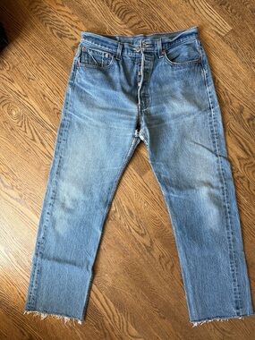 Levi's 501 Vintage Mesium Blue Straight Leg Jeans